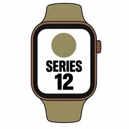 Apple Watch Series 12 GPS 46mm Bronce Oscuro con Correa Deportiva Verde Oliva (S/M)